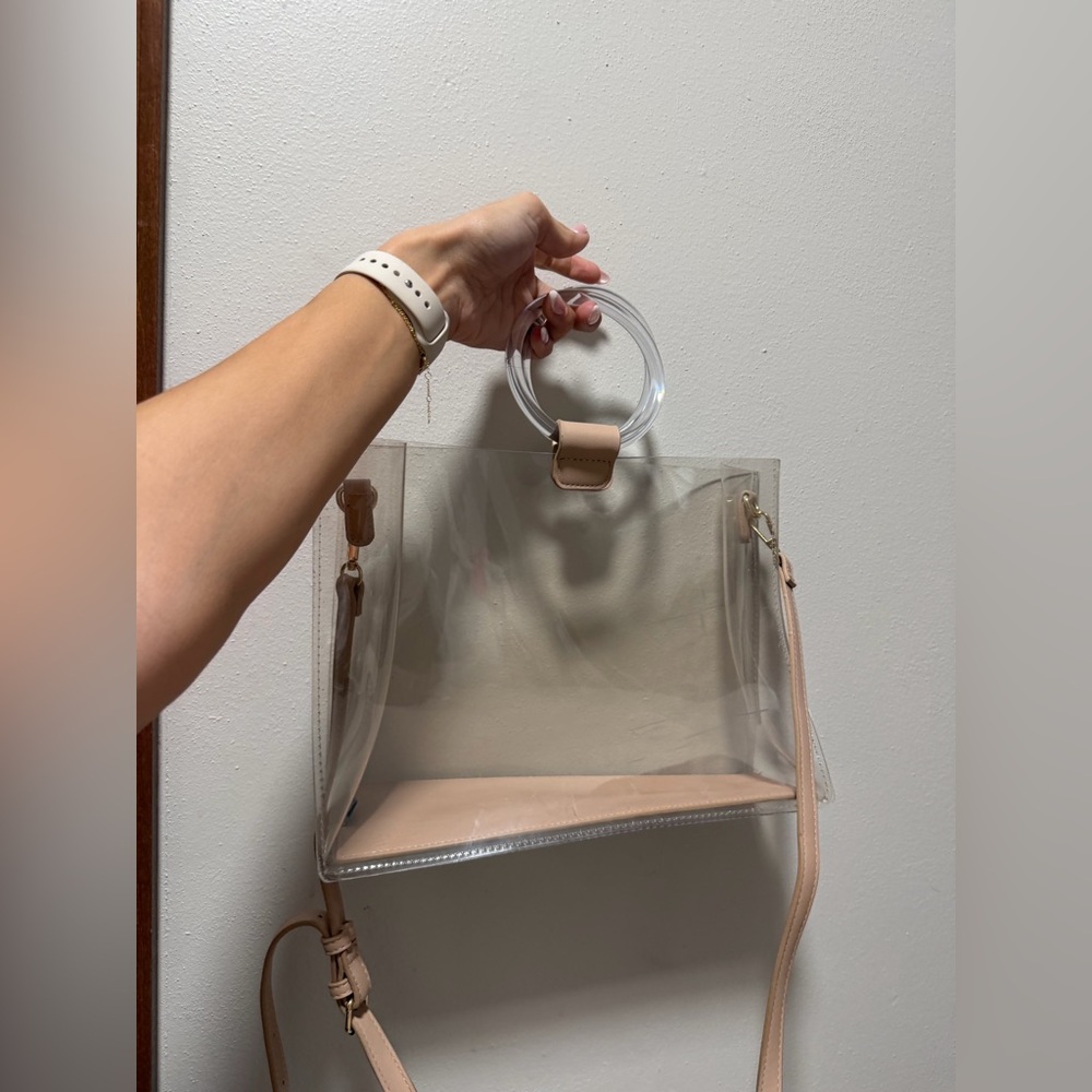 Transparent Beige Handbag - Picture 2 of 3